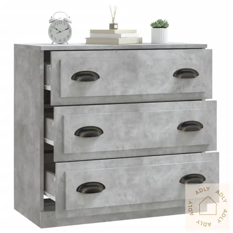 Skjenk Betonggrå 70X35,5X67,5 Cm Konstruert Tre