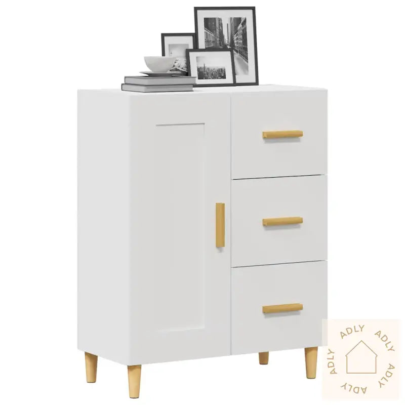 Skjenk Hvit 69,5X34X90 Cm Konstruert Tre