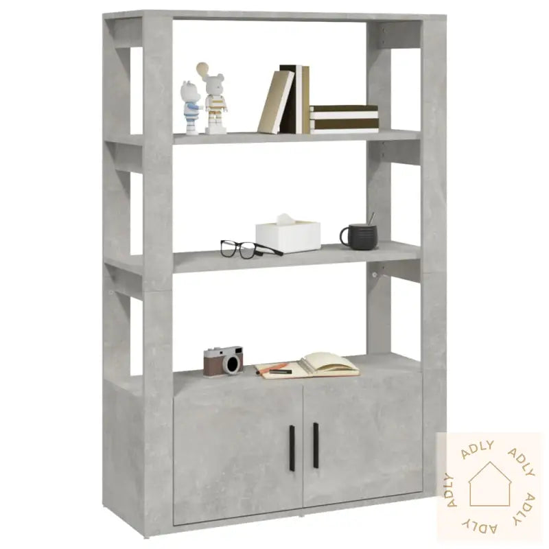 Skjenk Betonggrå 80X30X119,5 Cm Konstruert Tre