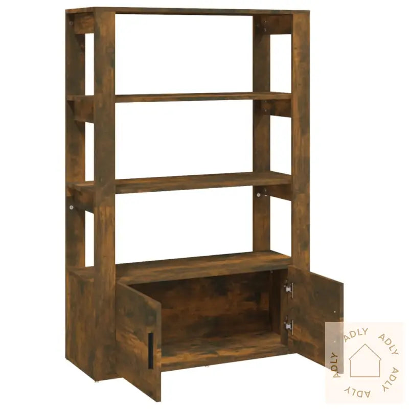 Skjenk Røkt Eik 80X30X119,5 Cm Konstruert Tre