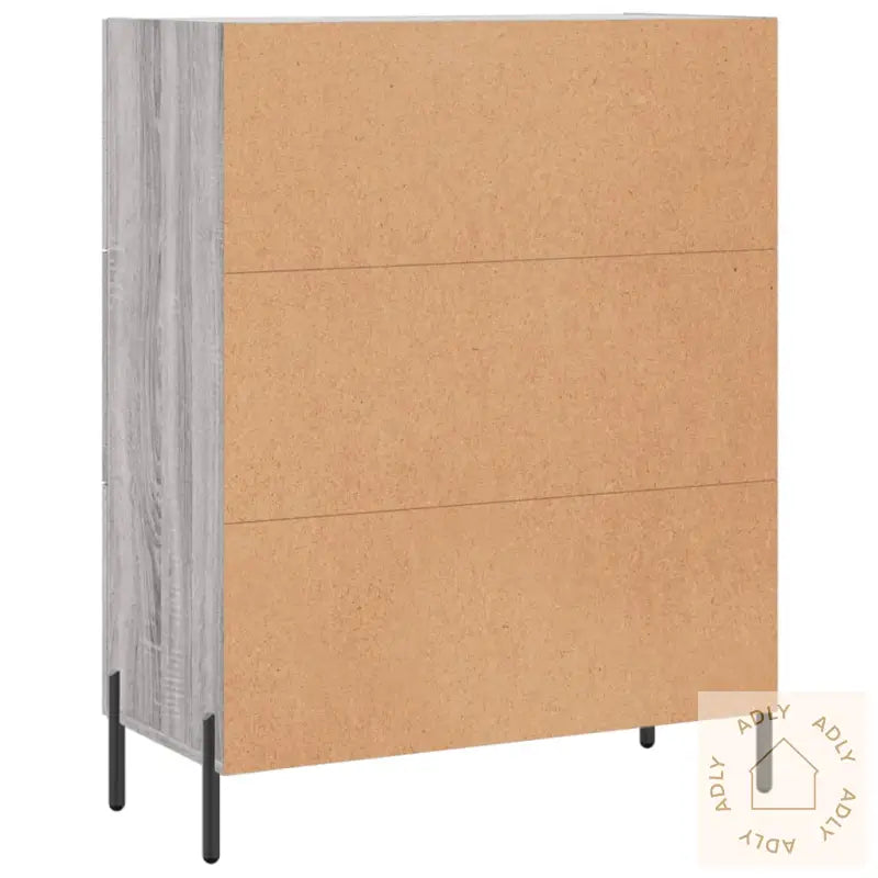 Skjenk Grå Sonoma 69,5X34X90 Cm Konstruert Tre