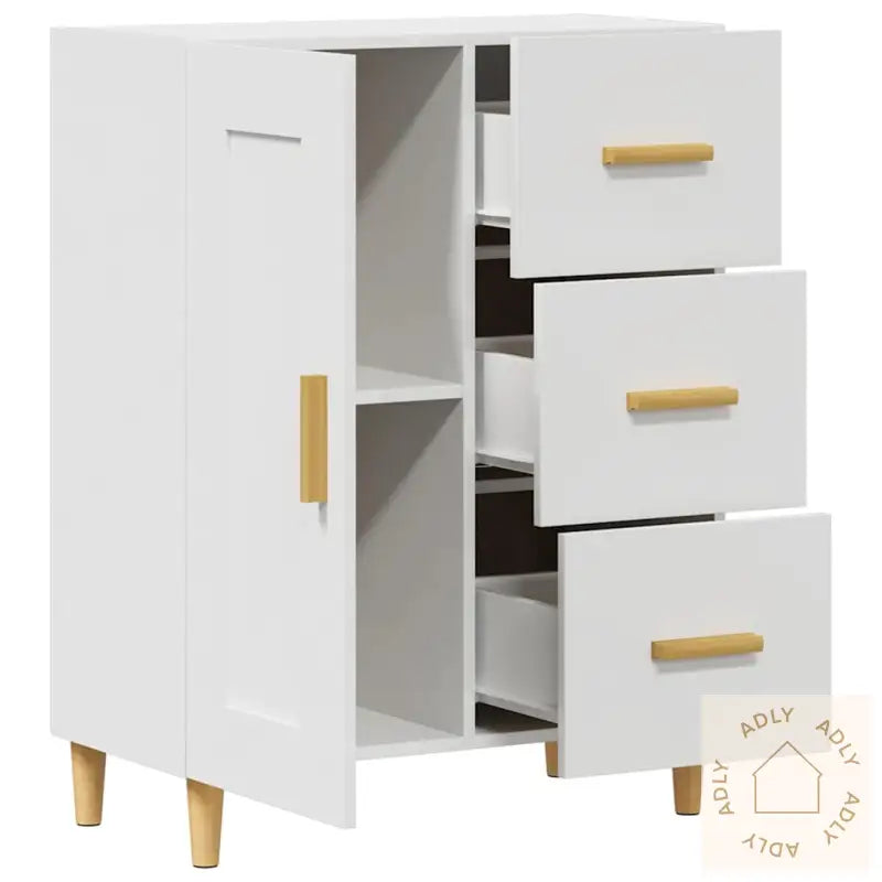 Skjenk Hvit 69,5X34X90 Cm Konstruert Tre