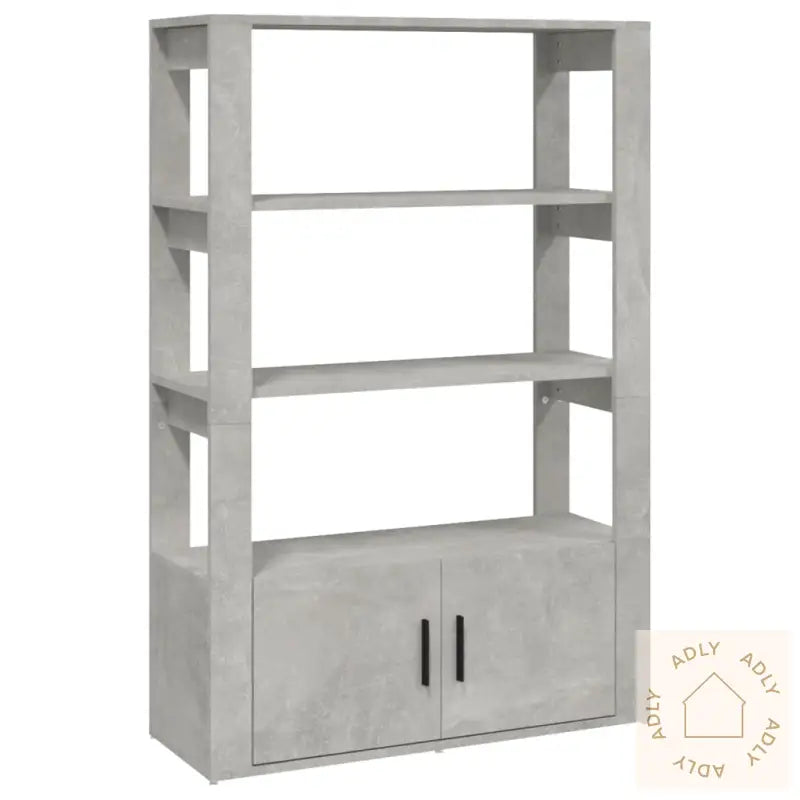 Skjenk Betonggrå 80X30X119,5 Cm Konstruert Tre