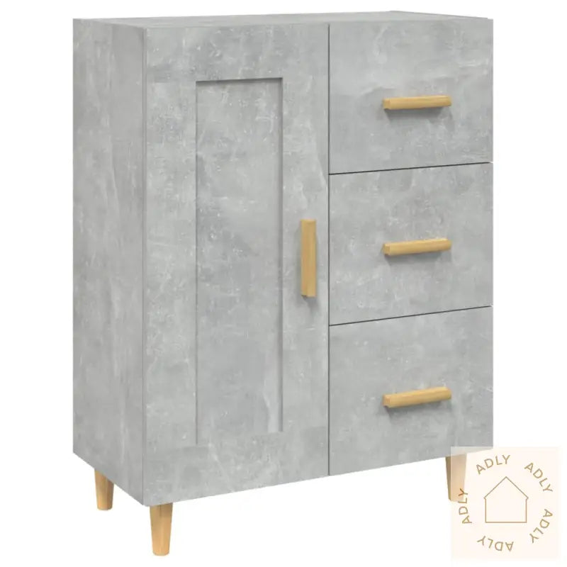 Skjenk Betonggrå 69,5X34X90 Cm Konstruert Tre