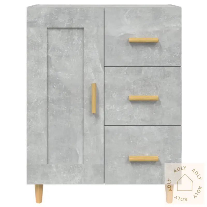 Skjenk Betonggrå 69,5X34X90 Cm Konstruert Tre