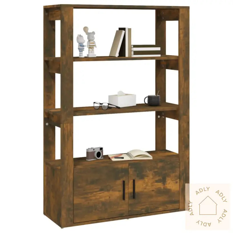 Skjenk Røkt Eik 80X30X119,5 Cm Konstruert Tre