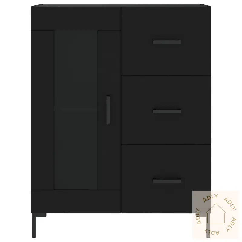 Skjenk Svart 69,5X34X90 Cm Konstruert Tre