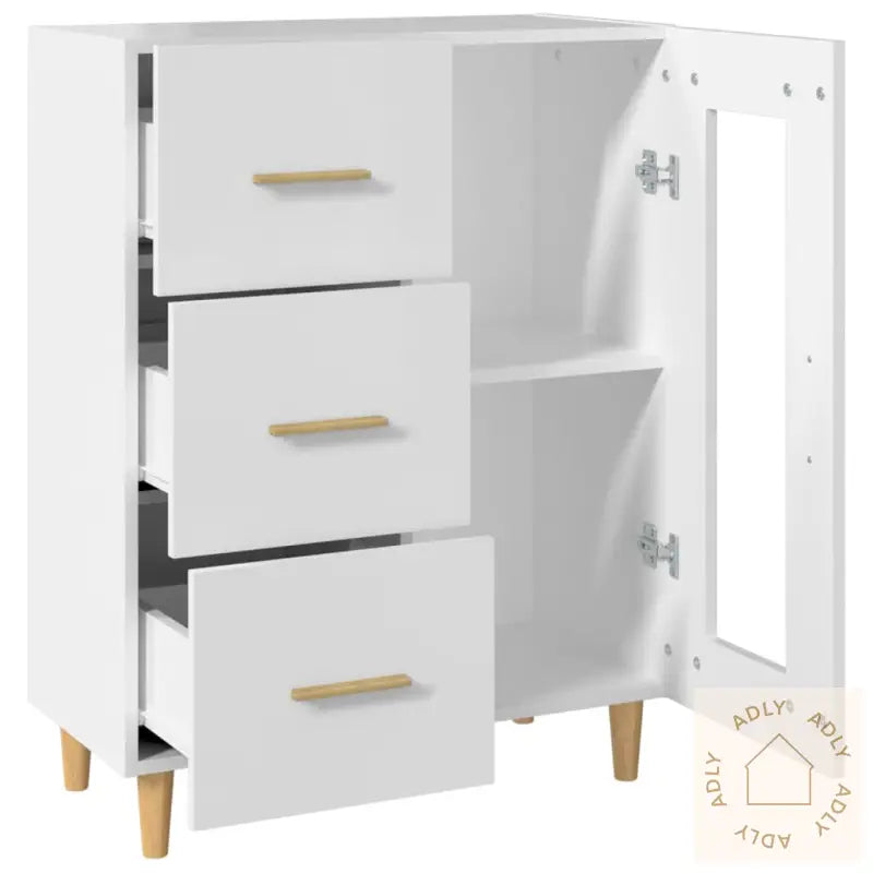 Skjenk Hvit 69,5X34X90 Cm Konstruert Tre