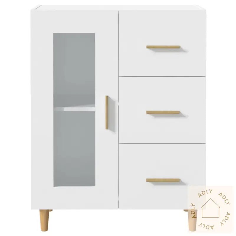 Skjenk Hvit 69,5X34X90 Cm Konstruert Tre