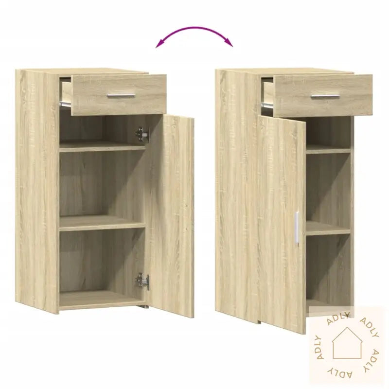 Skjenk Sonoma Eik 40X42,5X93 Cm Konstruert Tre