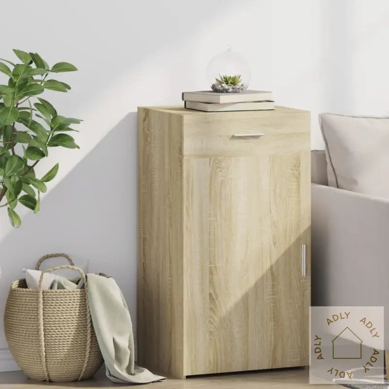 Skjenk Sonoma Eik 50X42,5X93 Cm Konstruert Tre