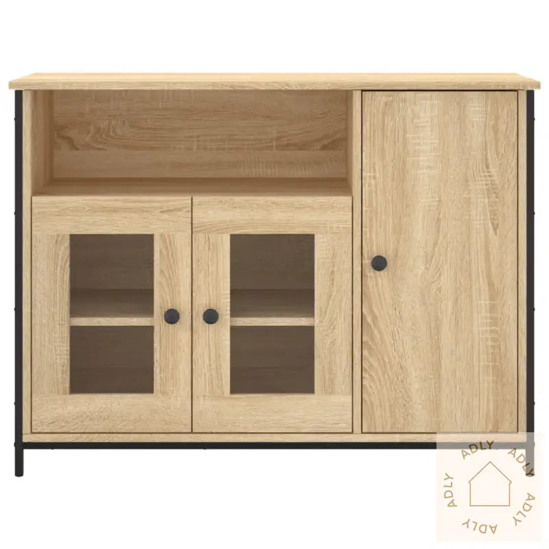 Skjenk Sonoma Eik 100X35X75 Cm Konstruert Tre