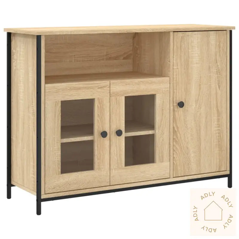 Skjenk Sonoma Eik 100X35X75 Cm Konstruert Tre