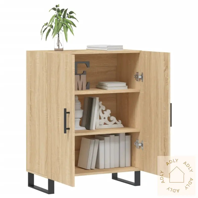 Skjenk Sonoma Eik 69,5X34X90 Cm Konstruert Tre