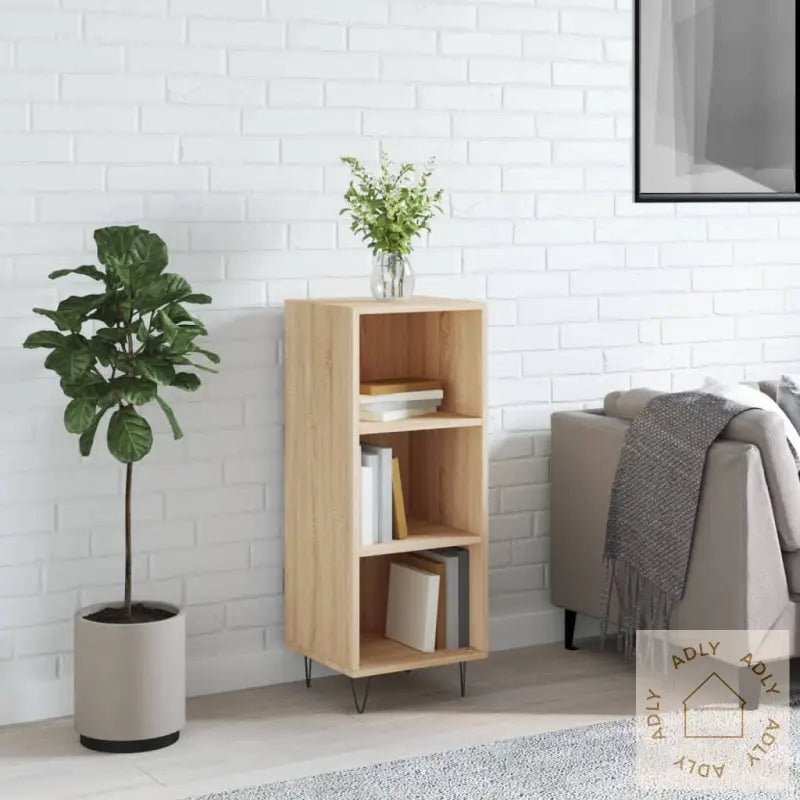 Skjenk Sonoma Eik 34,5X32,5X90 Cm Konstruert Tre