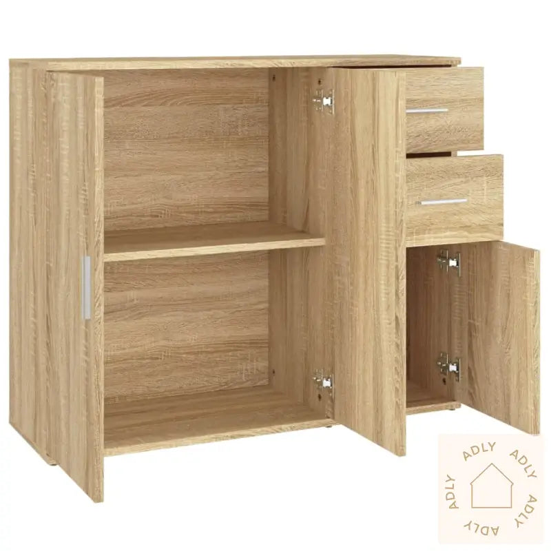 Skjenk Sonoma Eik 91X29,5X75 Cm Konstruert Tre