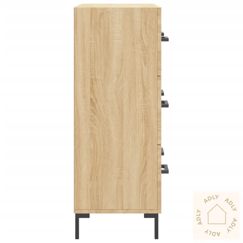 Skjenk Sonoma Eik 69,5X34X90 Cm Konstruert Tre