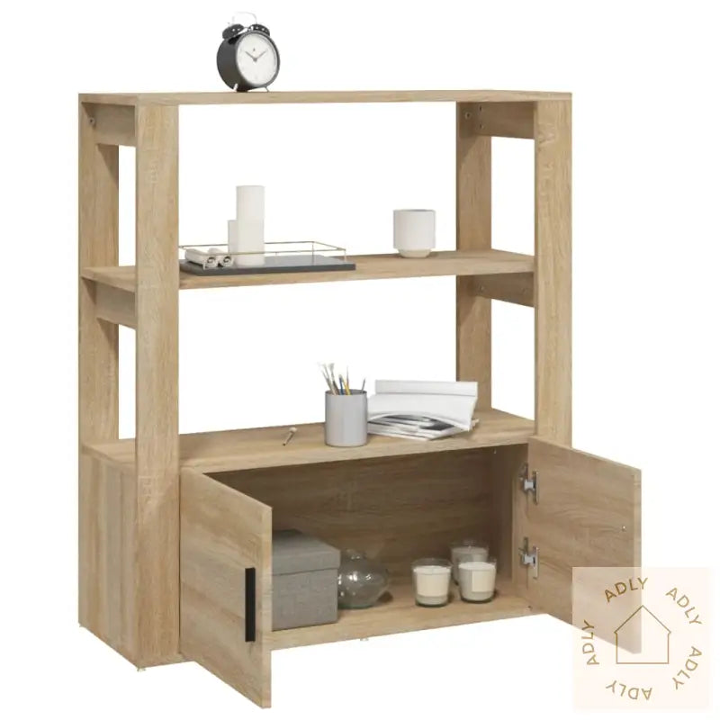 Skjenk Sonoma Eik 80X30X90 Cm Konstruert Tre