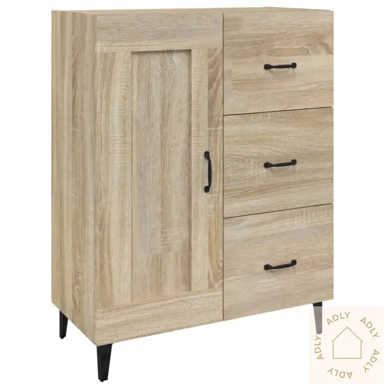Skjenk Sonoma Eik 69,5X34X90 Cm Konstruert Tre