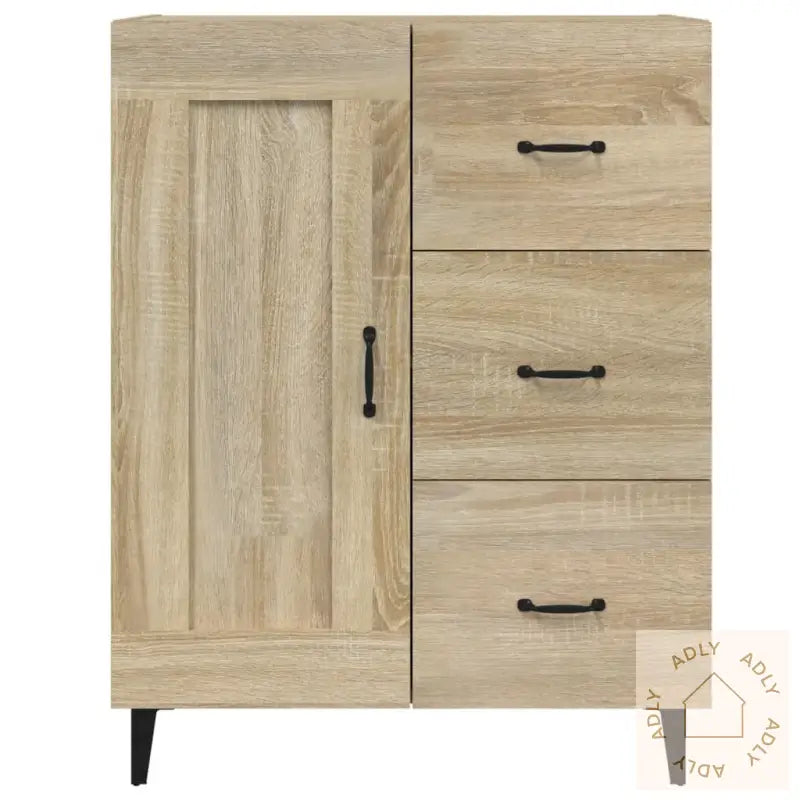 Skjenk Sonoma Eik 69,5X34X90 Cm Konstruert Tre