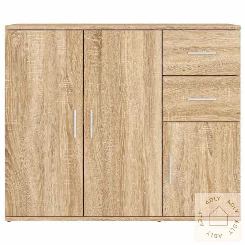 Skjenk Sonoma Eik 91X29,5X75 Cm Konstruert Tre