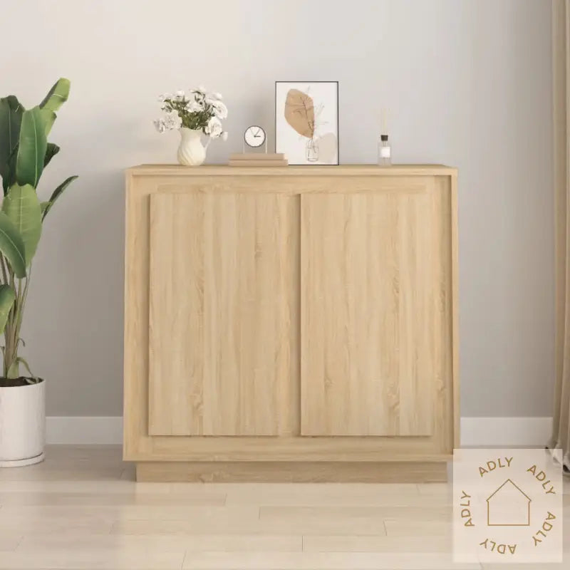 Skjenk Sonoma Eik 80X34X75 Cm Konstruert Tre