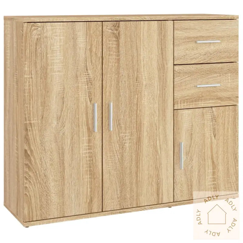 Skjenk Sonoma Eik 91X29,5X75 Cm Konstruert Tre