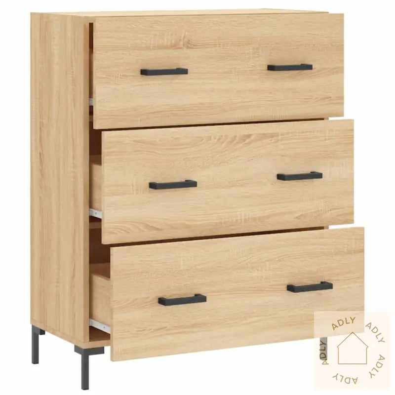 Skjenk Sonoma Eik 69,5X34X90 Cm Konstruert Tre