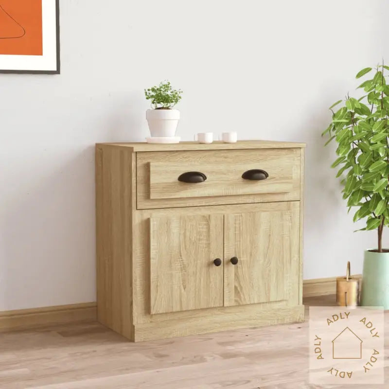 Skjenk Sonoma Eik 70X35,5X67,5 Cm Konstruert Tre