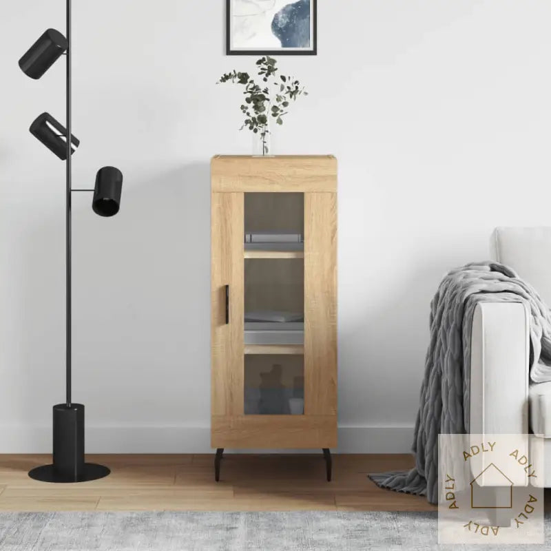 Skjenk Sonoma Eik 34,5X34X90 Cm Konstruert Tre