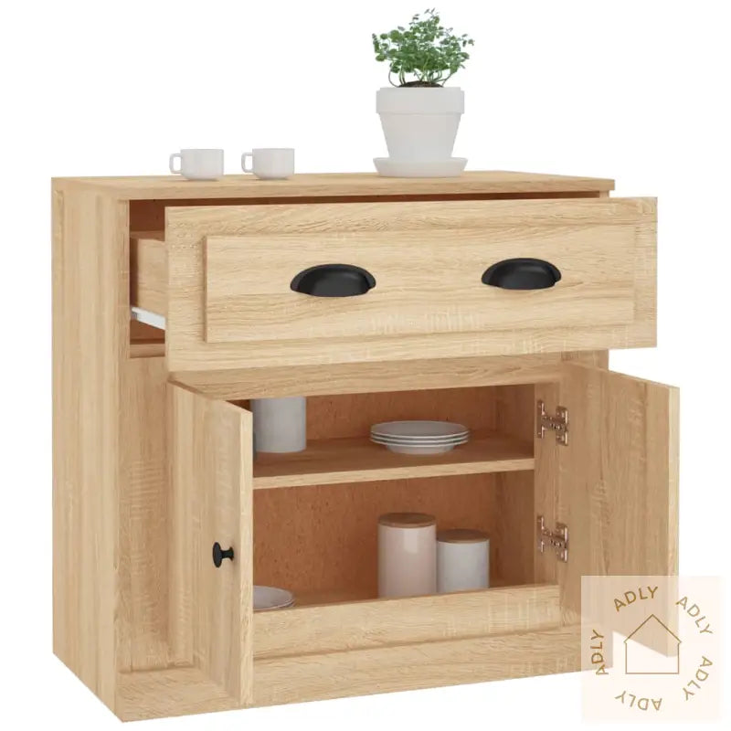 Skjenk Sonoma Eik 70X35,5X67,5 Cm Konstruert Tre