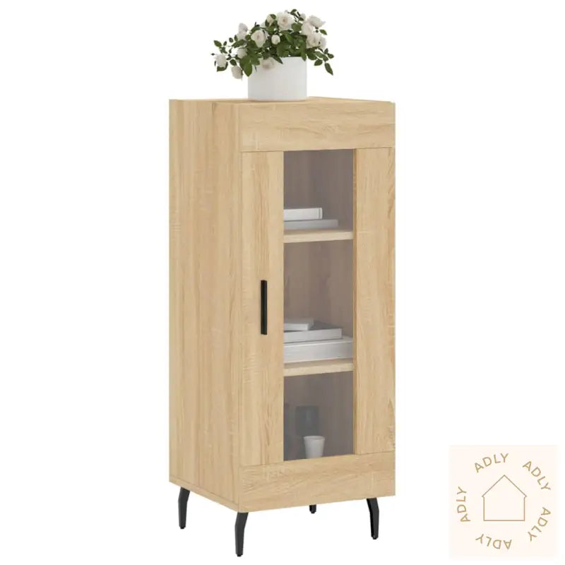 Skjenk Sonoma Eik 34,5X34X90 Cm Konstruert Tre