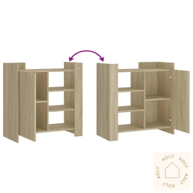 Skjenk Sonoma Eik 73,5X35X75 Cm Konstruert Tre