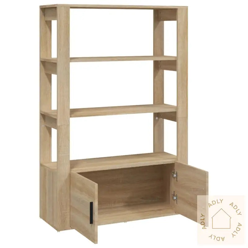 Skjenk Sonoma Eik 80X30X119,5 Cm Konstruert Tre