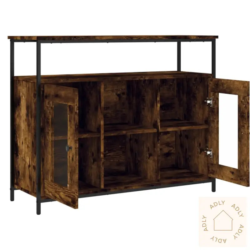 Skjenk Røkt Eik 100X35X80 Cm Konstruert Tre