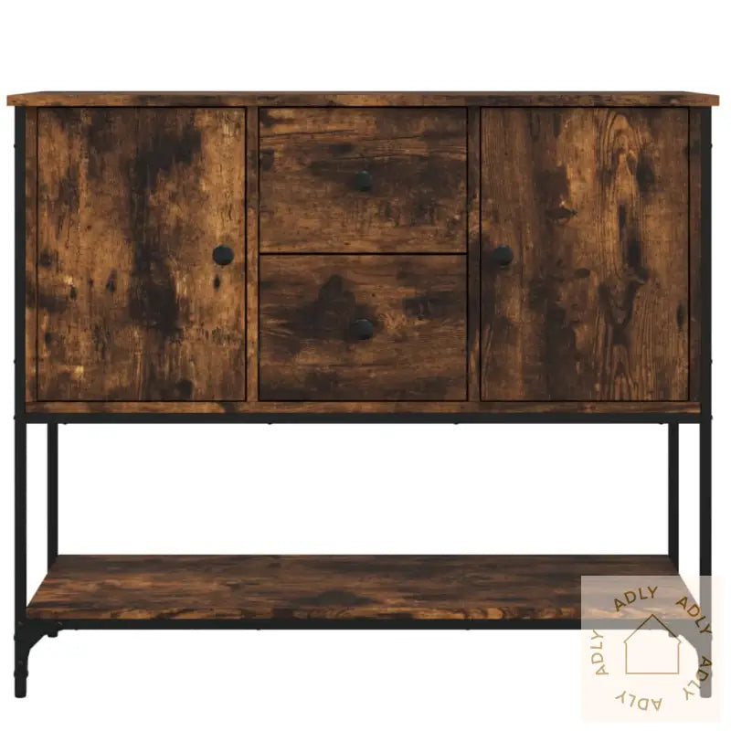 Skjenk Røkt Eik 100X36X85 Cm Konstruert Tre