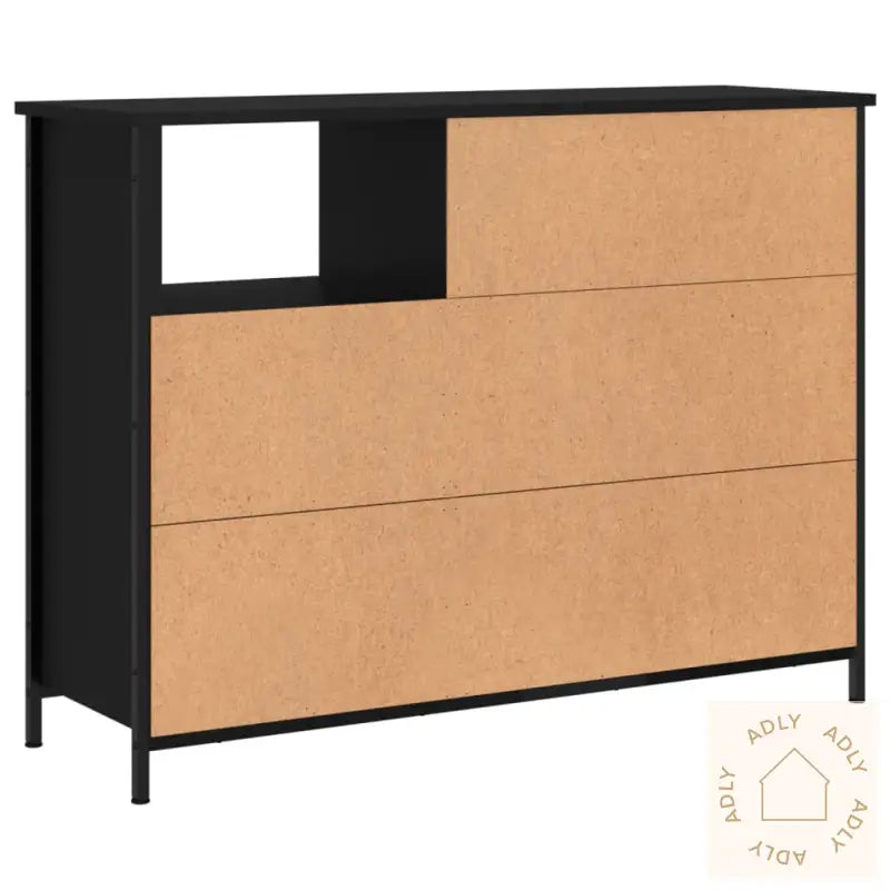 Skjenk Svart 100X33X75 Cm Konstruert Tre