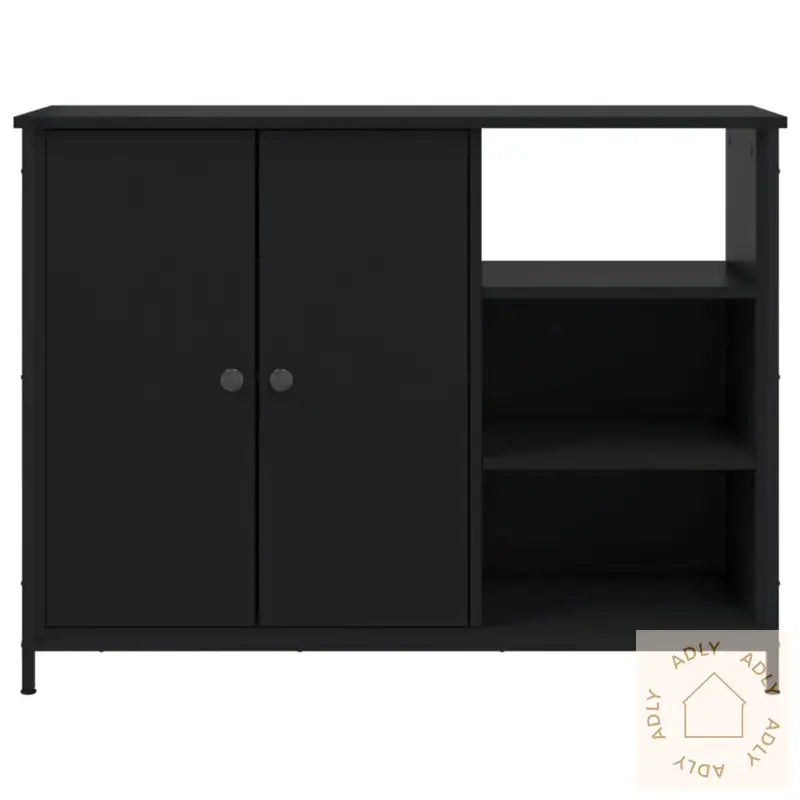 Skjenk Svart 100X33X75 Cm Konstruert Tre