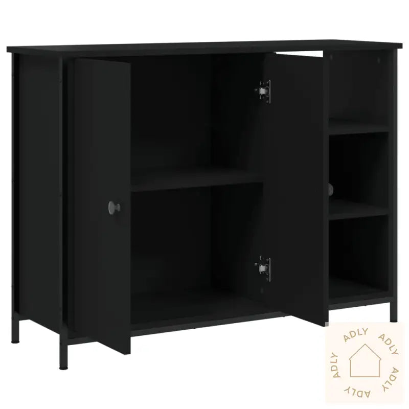 Skjenk Svart 100X33X75 Cm Konstruert Tre