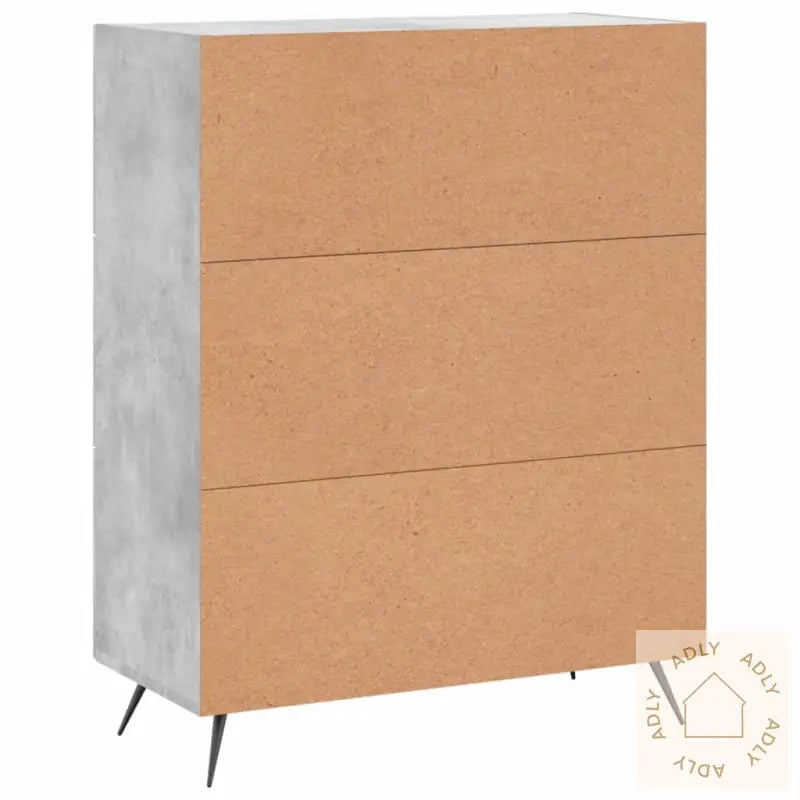 Skjenk Betonggrå 69,5X34X90 Cm Konstruert Tre