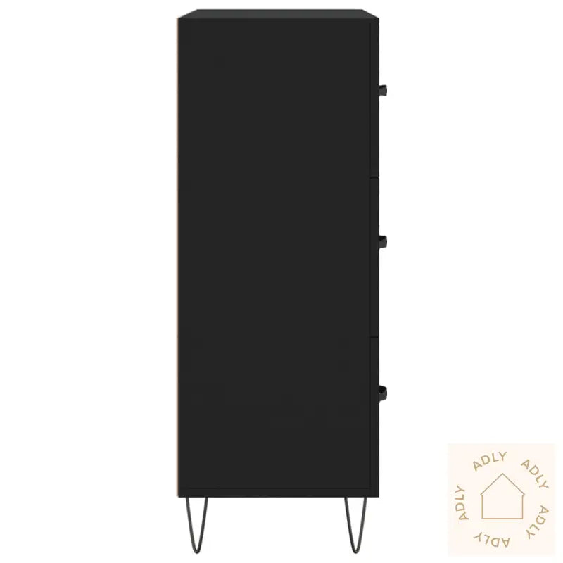 Skjenk Svart 69,5X34X90 Cm Konstruert Tre