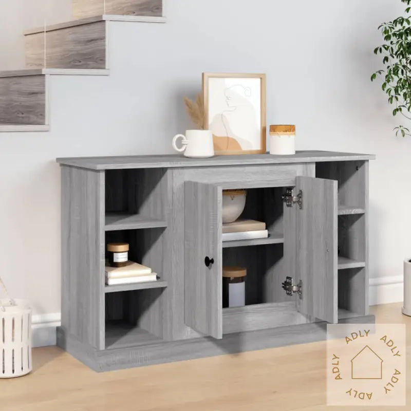 Skjenk Grå Sonoma 100X35,5X60 Cm Konstruert Tre