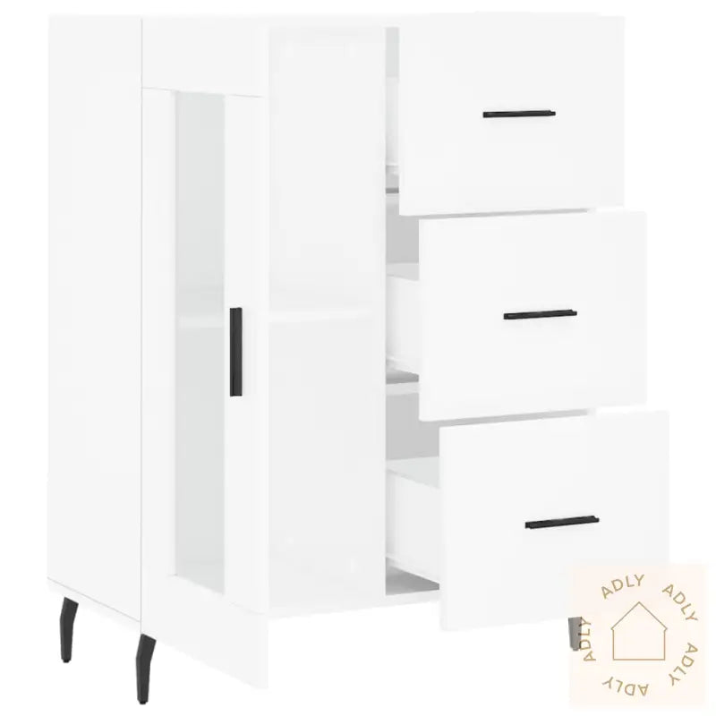 Skjenk Hvit 69,5X34X90 Cm Konstruert Tre