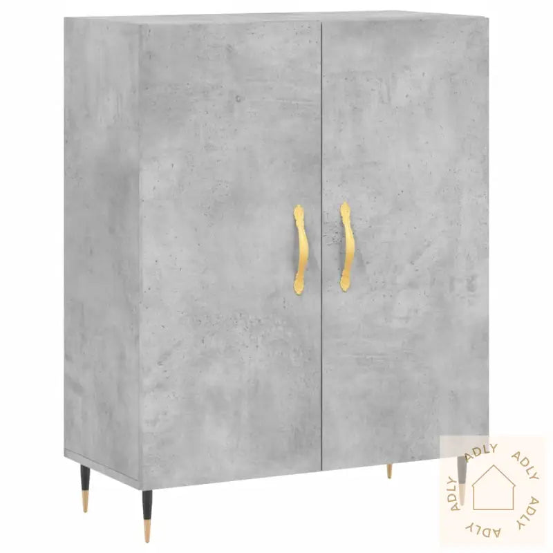 Skjenk Betonggrå 69,5X34X90 Cm Konstruert Tre