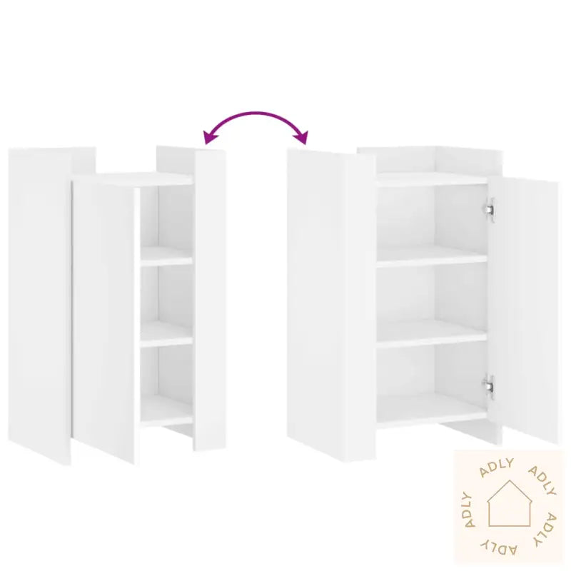 Skjenk Hvit 45X35X75 Cm Konstruert Tre