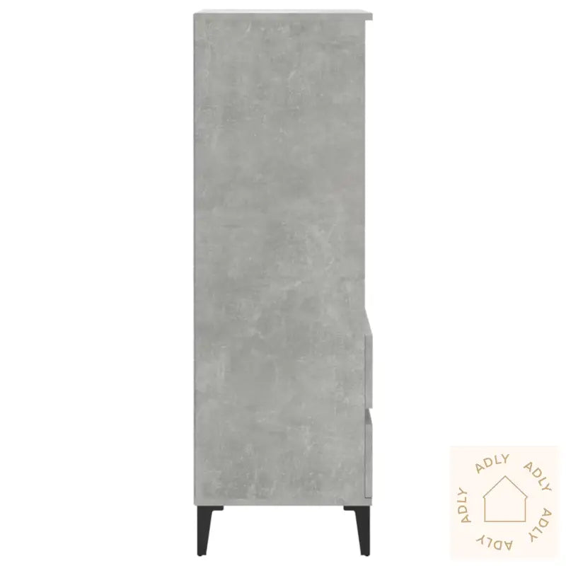 Highboard Betonggrå 40X36X110 Cm Konstruert Tre