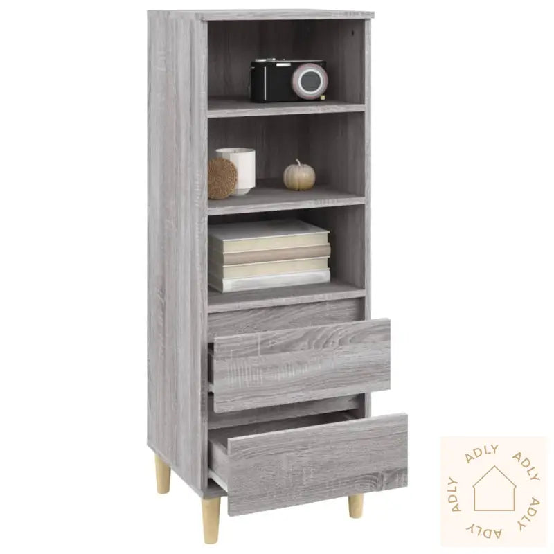 Highboard Grå Sonoma 40X36X110 Cm Konstruert Tre