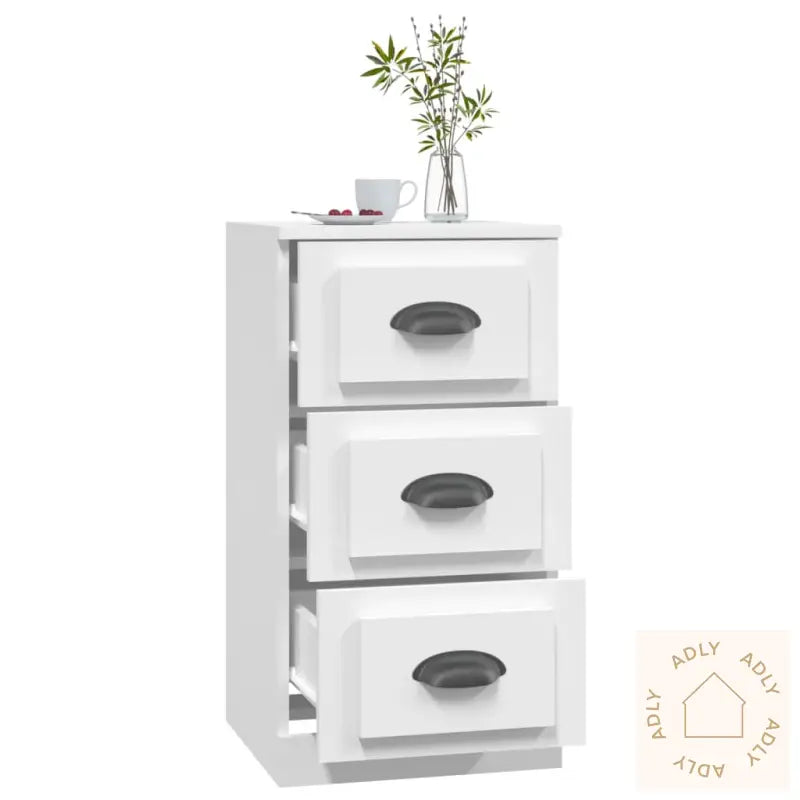 Skjenk Hvit 36X35,5X67,5 Cm Konstruert Tre