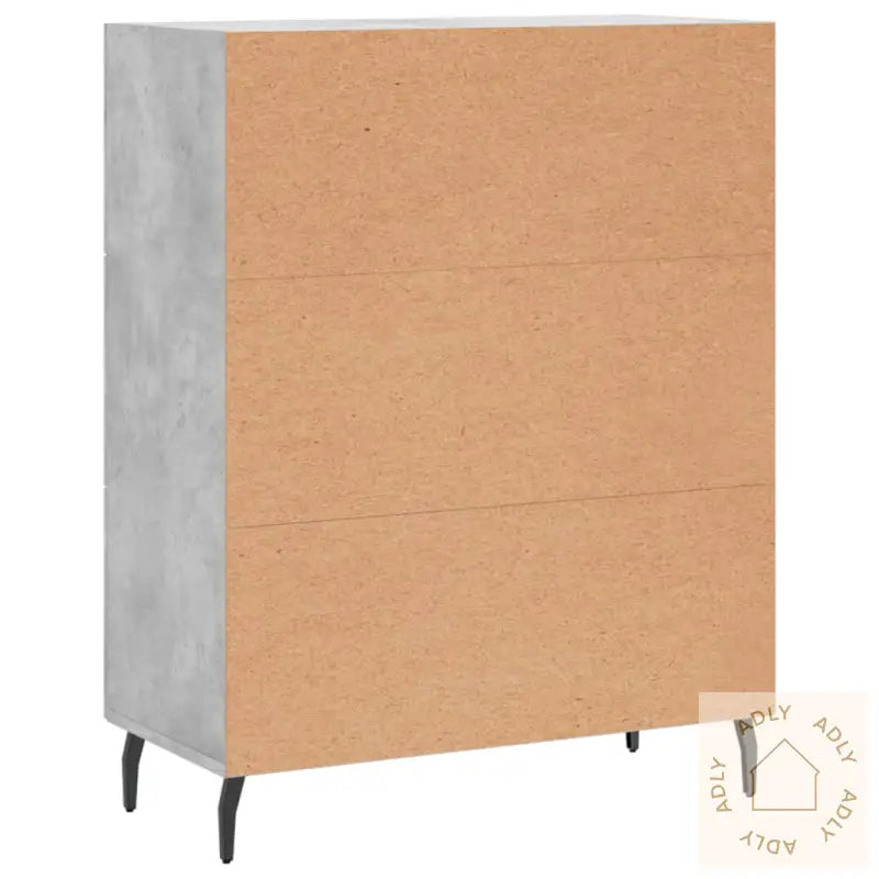 Skjenk Betonggrå 69,5X34X90 Cm Konstruert Tre