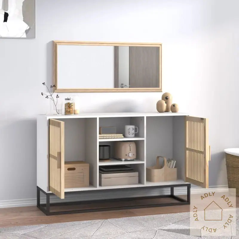 Skjenk Hvit 105X30X65 Cm Konstruert Tre